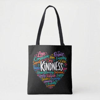 Kindness compassion empathy and respect tote bag