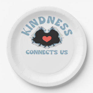 Kindness Connects Us Classic Paper Plate