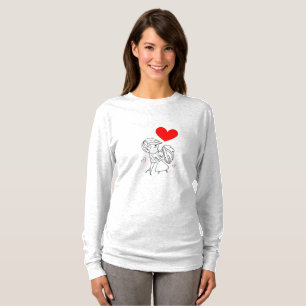 Kindness Counts Elegant Elephant Heart Graphic T-Shirt
