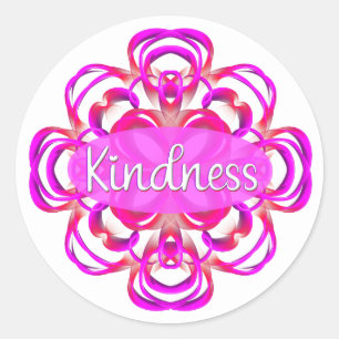 Kindness in Pink Classic Round Sticker