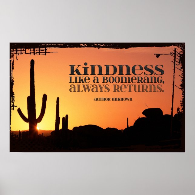 Kindness Inspirational Poster Print (Front)
