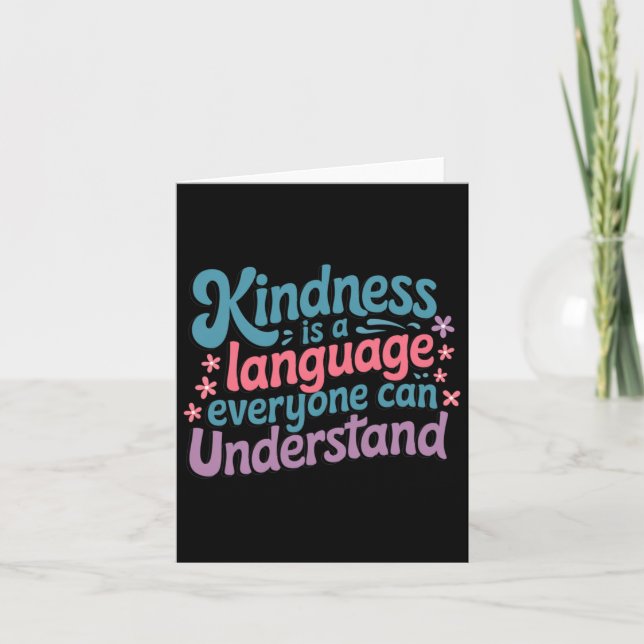 Kindness - Inspirational Quote Sticker  Card (Front)