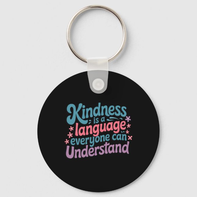 Kindness - Inspirational Quote Sticker  Key Ring (Front)