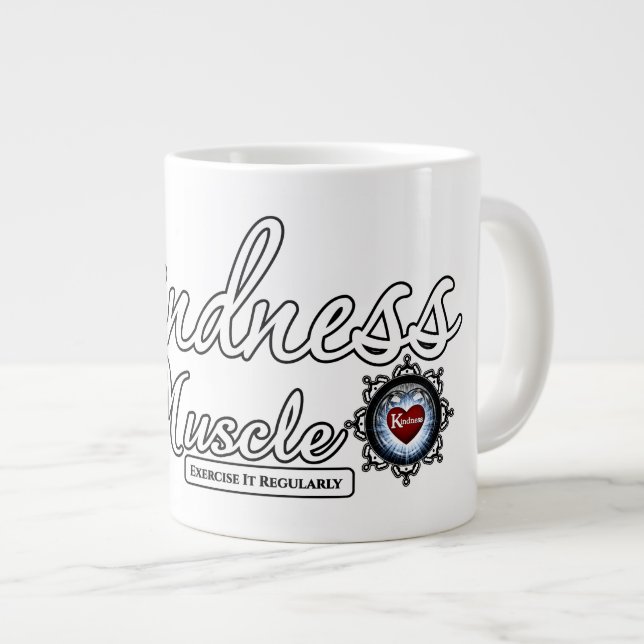 Kindness Is A Muscle Large Coffee Mug (Front Right)