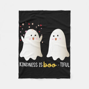 Kindness Is Boo-tiful Teacher Cute Ghost Bootiful Fleece Blanket