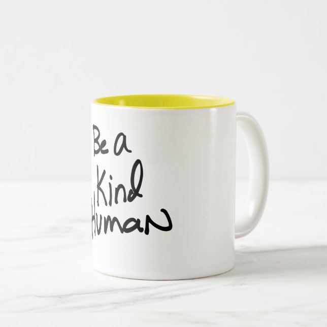 Kindness is Contagious Two-Tone Coffee Mug (Front Right)