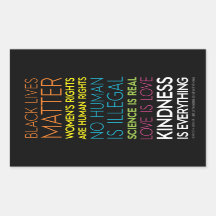Kindness Is Everything Colour Rectangle Sticker