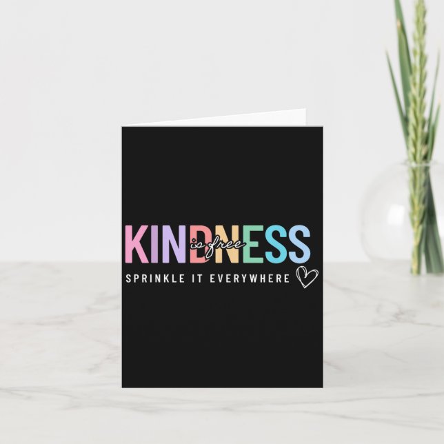Kindness Is Free Sprinkle It Everywhere Positive Q Card (Front)