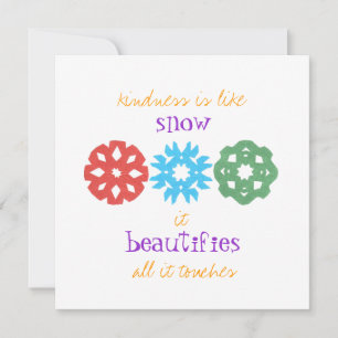 "Kindness is Like Snow" holiday photo card
