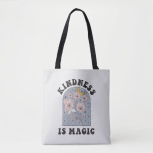 Kindness is Magic Vintage Flowers Tote Bag