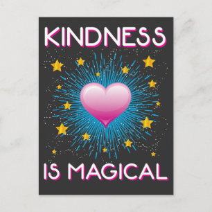 Kindness is magical Inspirational Rainbow Postcard