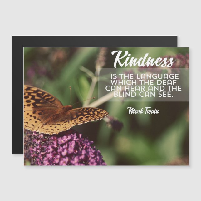 Kindness Is The Language Magnetic Card (Front/Back)