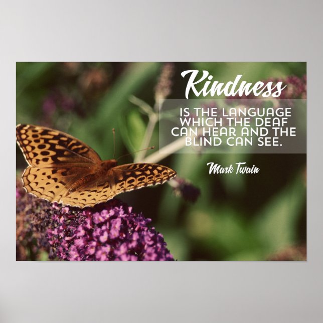Kindness Is The Language Poster (Front)