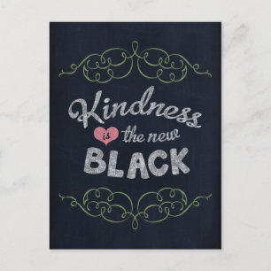 Kindness is the New Black Inspirational Postcard