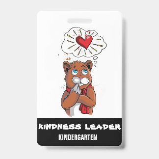 Kindness Leader Tag Pass Badge Kindergarten ID Badge