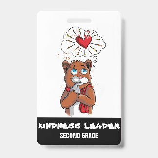 Kindness Leader Tag Pass Badge Second Grade Class ID Badge