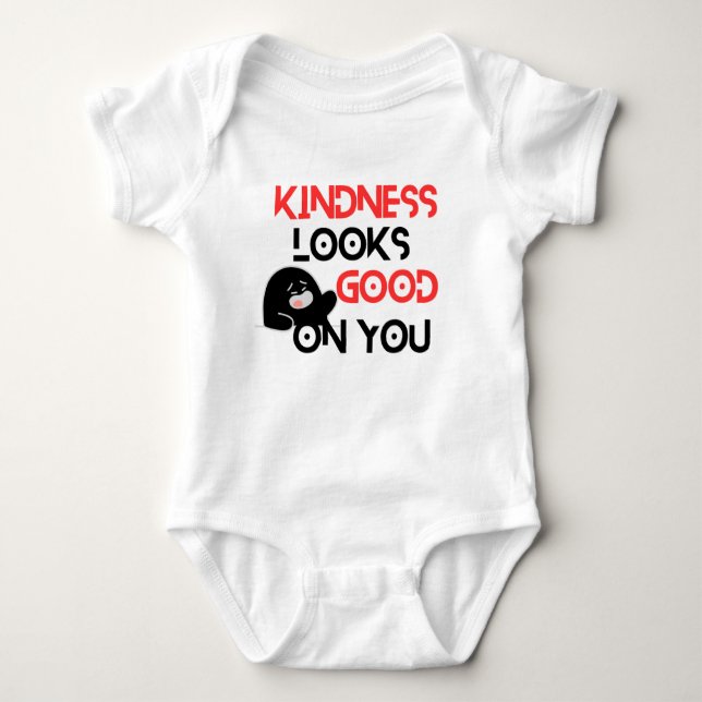 Kindness Looks Good On You Baby Bodysuit (Front)