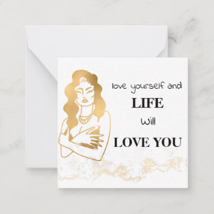 *~  Kindness LOVE SELF Forward AP62  Note Card
