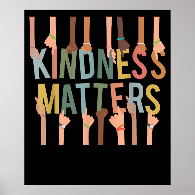 Kindness Matters Anti-Bullying Diversity Inclusion Poster (Front)