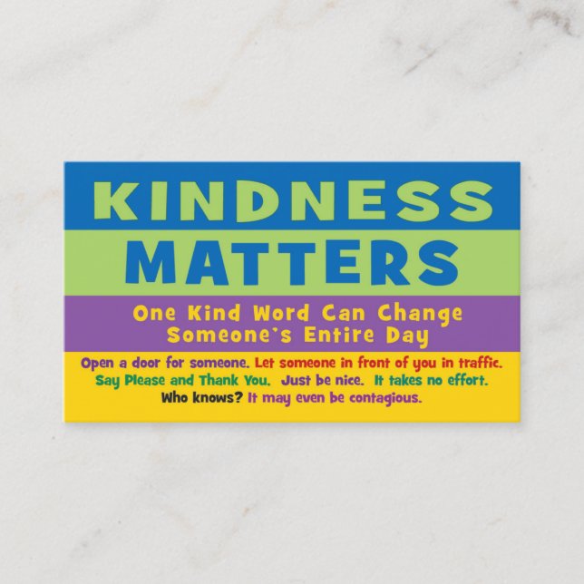 Kindness Matters Cards - V2 (Front)
