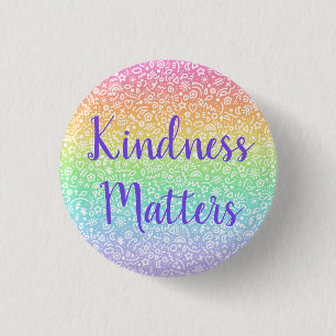 Kindness Matters & Doodles Rainbow Button