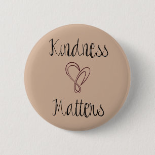 Kindness Matters Heart 6 Cm Round Badge