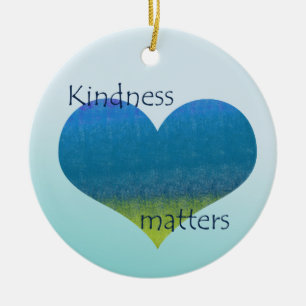 Kindness Matters Heart Ceramic Tree Decoration