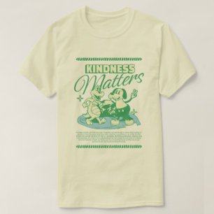 Kindness Matters Retro Vintage Dog and Crocodile T-Shirt