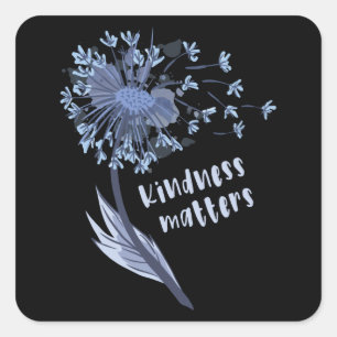 Kindness matters square sticker
