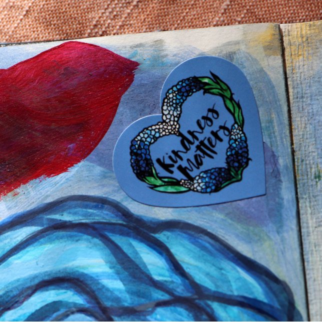 Kindness matters texas bluebonnets                 heart sticker (Creator Uploaded)