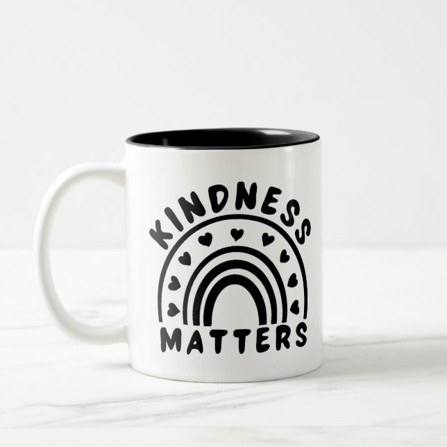 Kindness Matters Two-Tone Coffee Mug (Left)