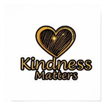 Kindness Matters With Gold Heart