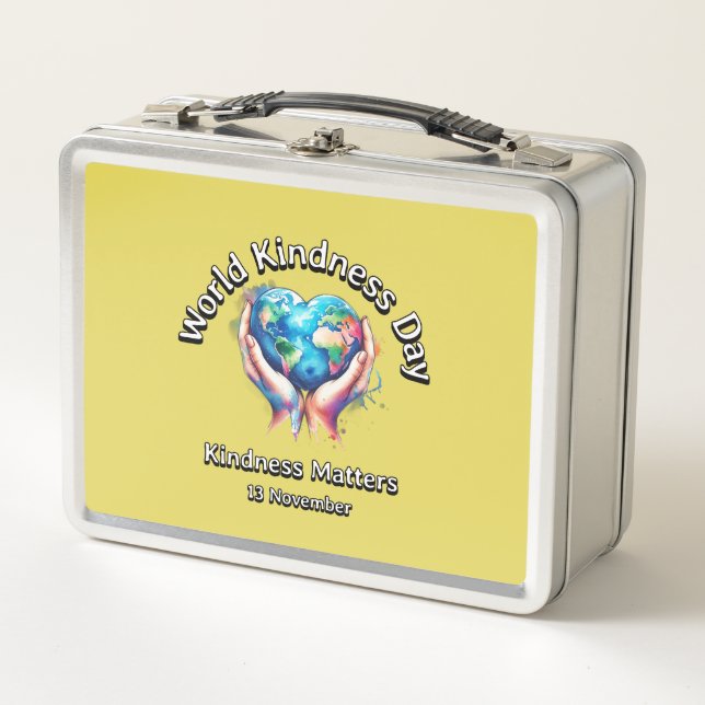 Kindness Matters. World Kindness Day.  Metal Lunch Box (Front)