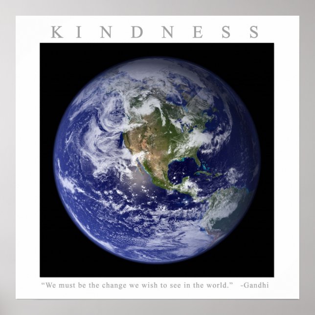 KINDNESS - Motivational Print w. Gandhi quote (Front)