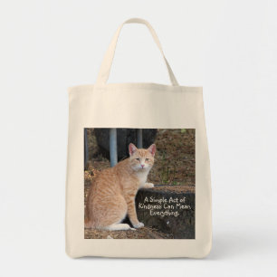 Kindness Orange Tabby Cat Tote Bag