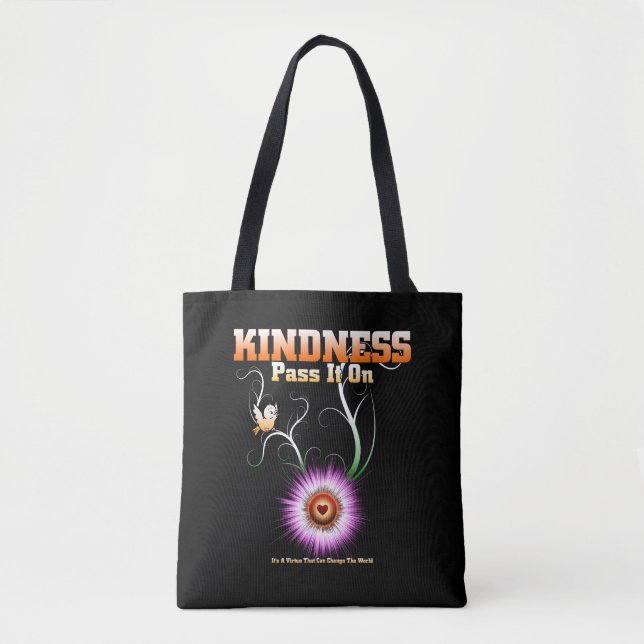 KINDNESS - Pass It On AOP Tote Bag (Front)