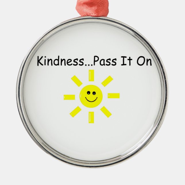 Kindness...Pass It On Metal Tree Decoration (Front)