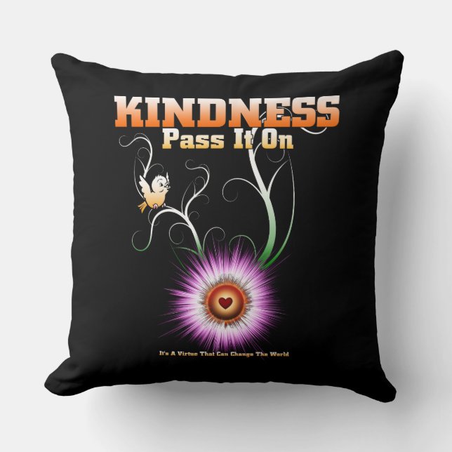 KINDNESS - Pass It On Throw Blanket Cushion (Front)