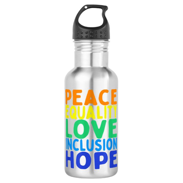Kindness Peace Equality Inclusion Diversity Human  710 Ml Water Bottle (Front)