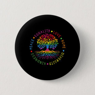 Kindness Peace Equality Love Hope Diversity Human 6 Cm Round Badge