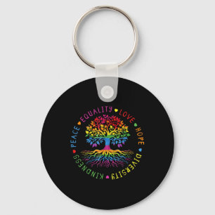 Kindness Peace Equality Love Hope Diversity Human  Key Ring