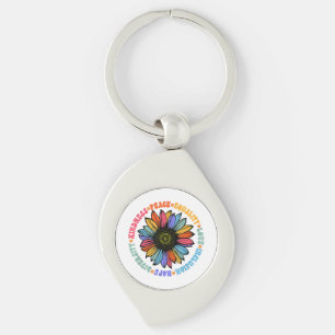 Kindness Peace Equality Love Hope Diversity Human  Key Ring