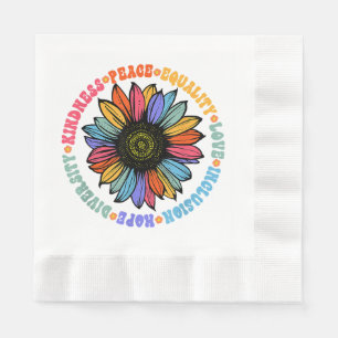 Kindness Peace Equality Love Hope Diversity Human Napkin