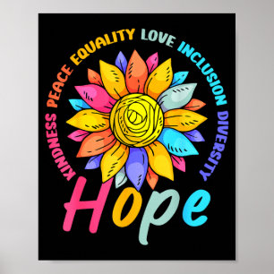 Kindness peace equality love hope diversity human poster