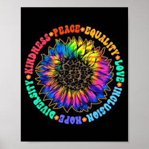 Kindness Peace Equality Love Hope Diversity Human Poster
