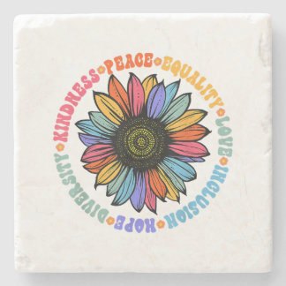 Kindness Peace Equality Love Hope Diversity Human  Stone Coaster