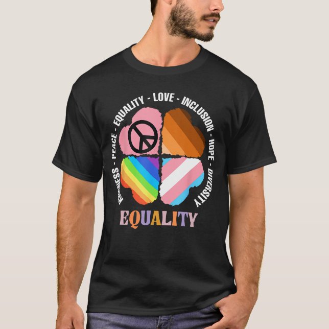 Kindness Peace Equality Love Hope Diversity Human  T-Shirt (Front)
