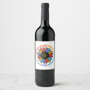 Kindness Peace Equality Love Hope Diversity Human  Wine Label