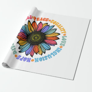 Kindness Peace Equality Love Hope Diversity Human  Wrapping Paper