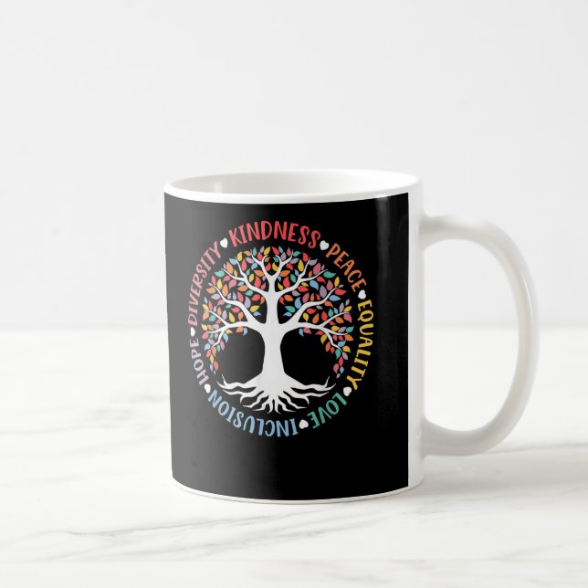 Kindness Peace Equality Love Inclusion Diversity Coffee Mug (Right)